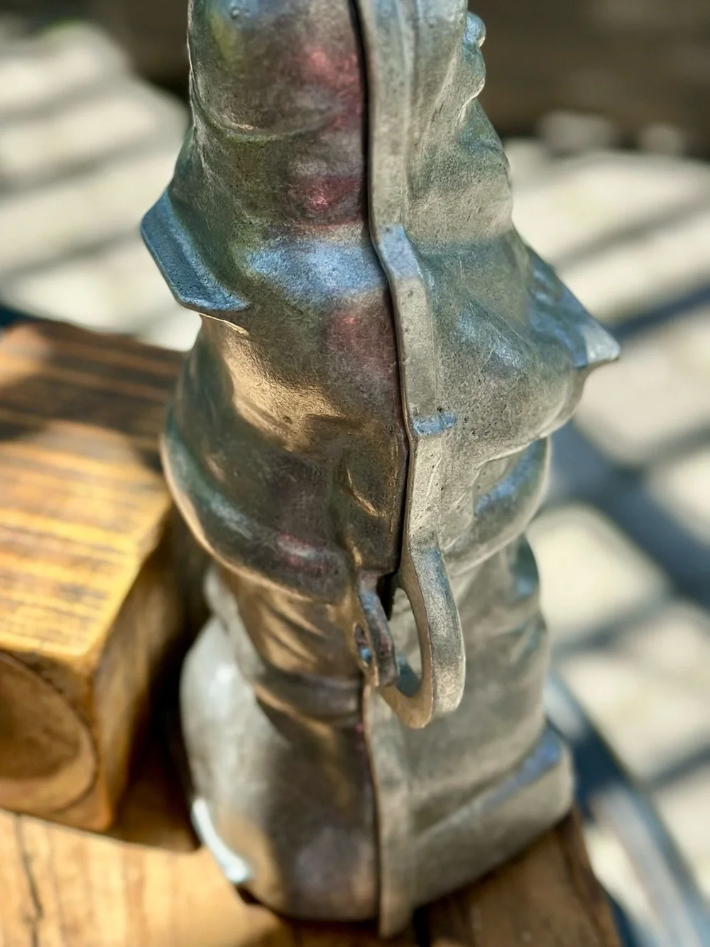 Vintage 12 inch Cast Aluminum Santa Cake Mold Hello Kiddies Christmas Bakeware